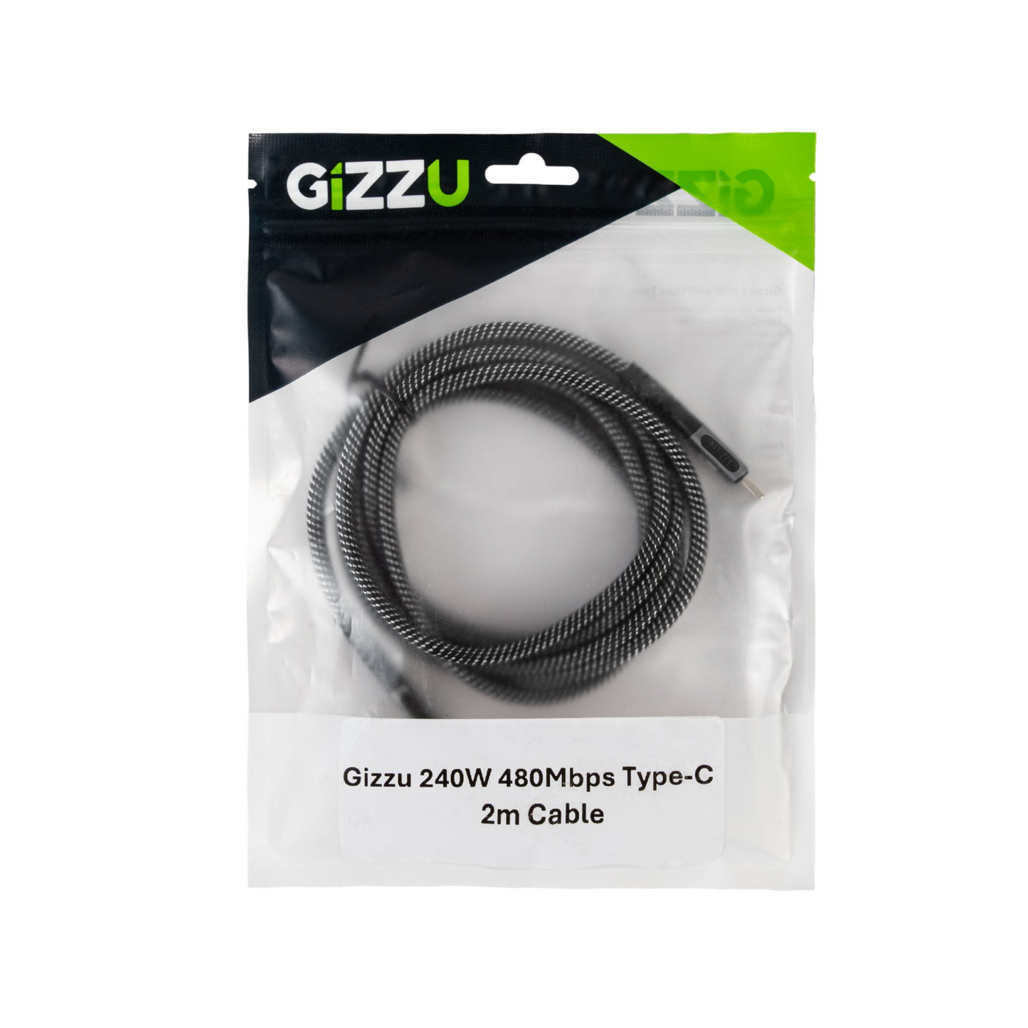 GIZZU 240W 480Mbps Type-C 2m Cable