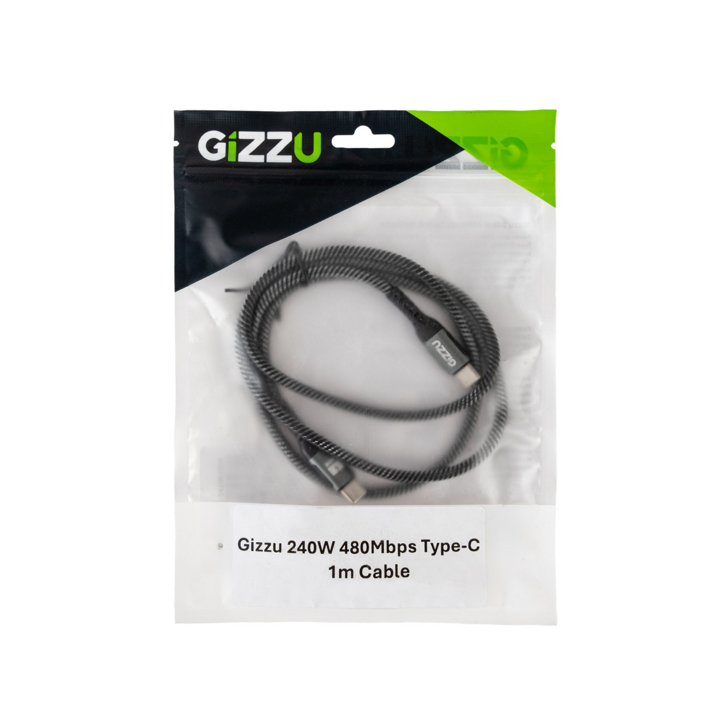 GIZZU 240W 480Mbps Type-C 1m Cable