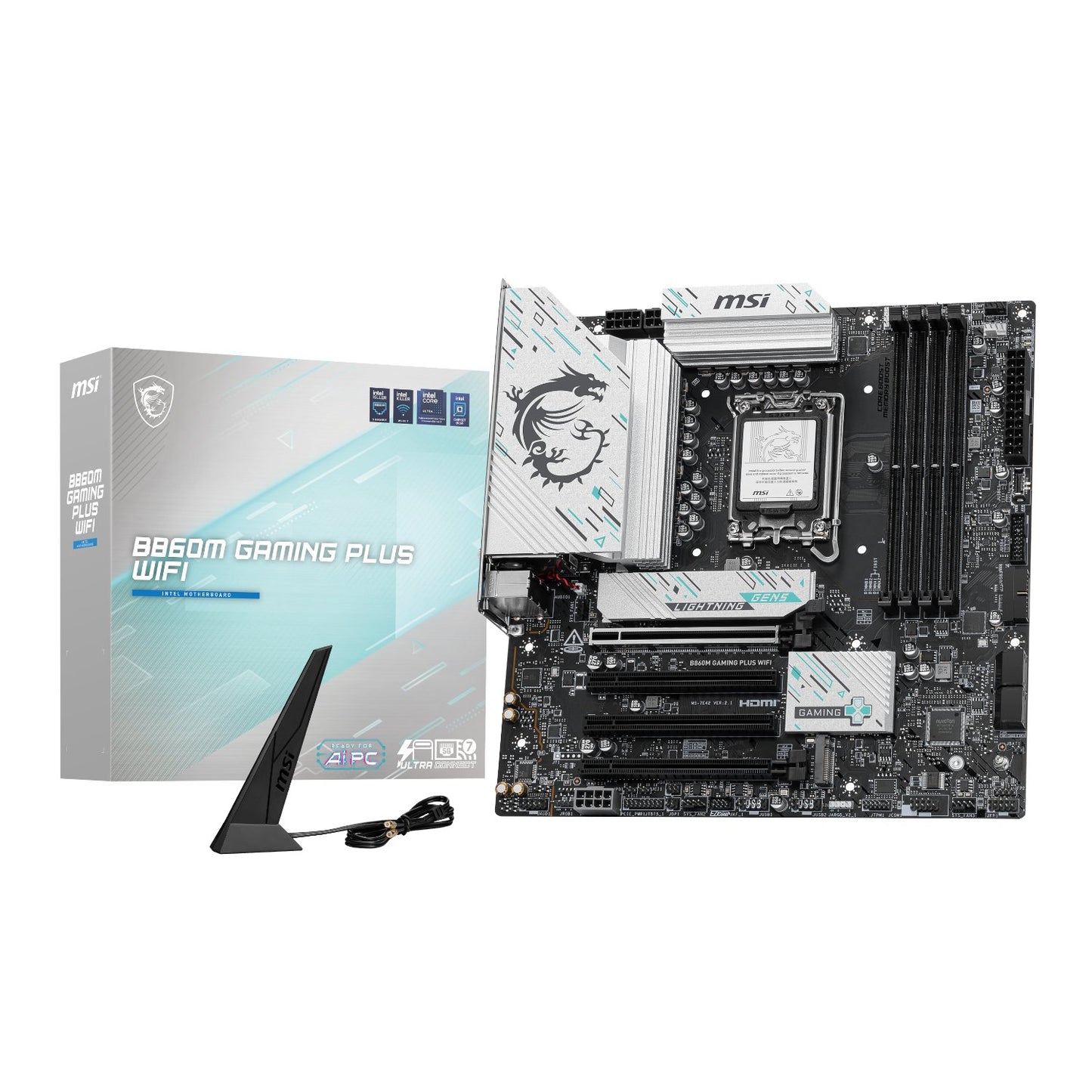 MSI B860M Gaming PLUS WIFI Intel LGA1851 DDR5 M-ATX Motherboard-0