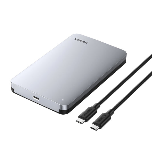 UGreen CM300 2.5 inch USB Type-C Hard Drive Enclosure - Silver-0