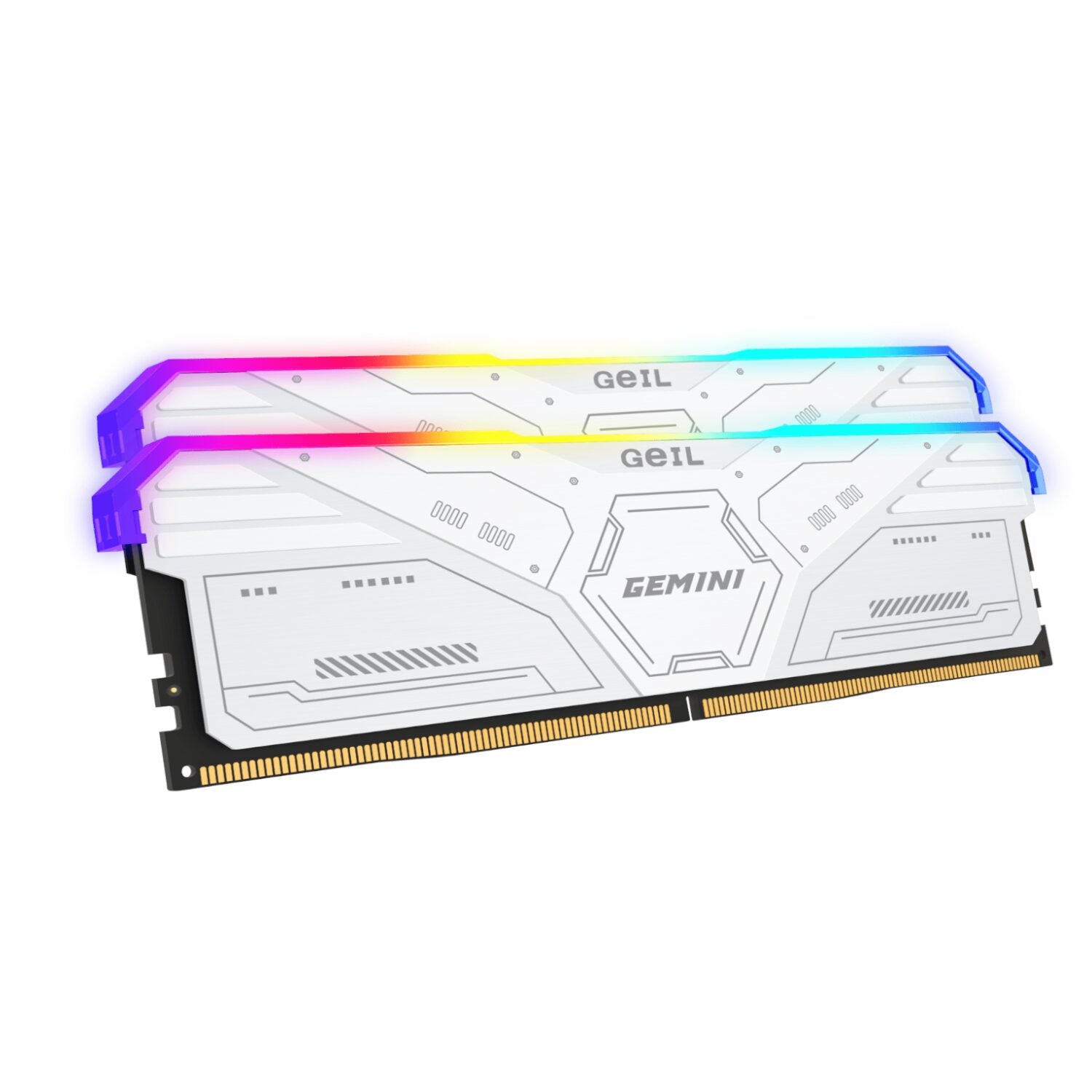GeiL Gemini RGB 32GB KIT(2X16GB) 6000MHz DDR5 Desktop Gaming Memory - White-0