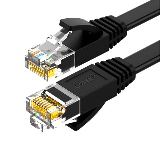 UGREEN NW102 Cat6 U/UTP Flat Ethernet Cable 3m - Black-0