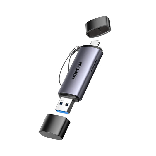 UGREEN CM185-50706 2-in-1 OTG Card Reader | Type-C | USB-A - Silver-0